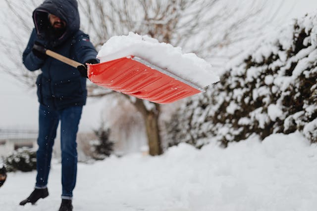 shoveling snow
