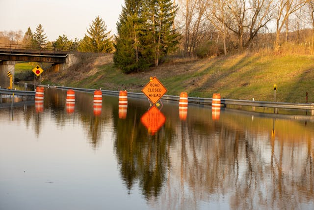 flooded road