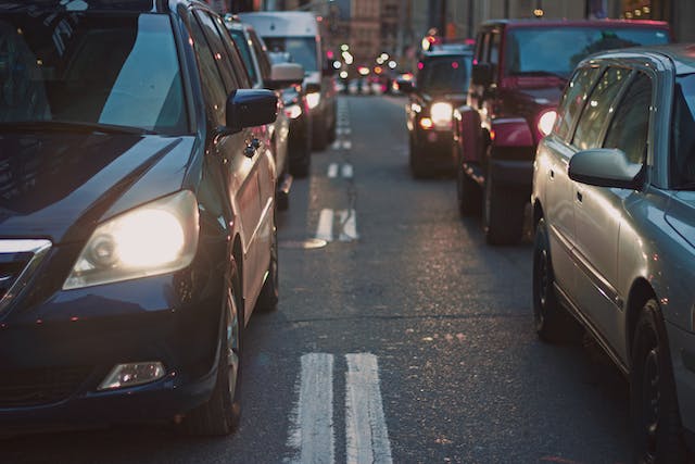 two lanes of traffic