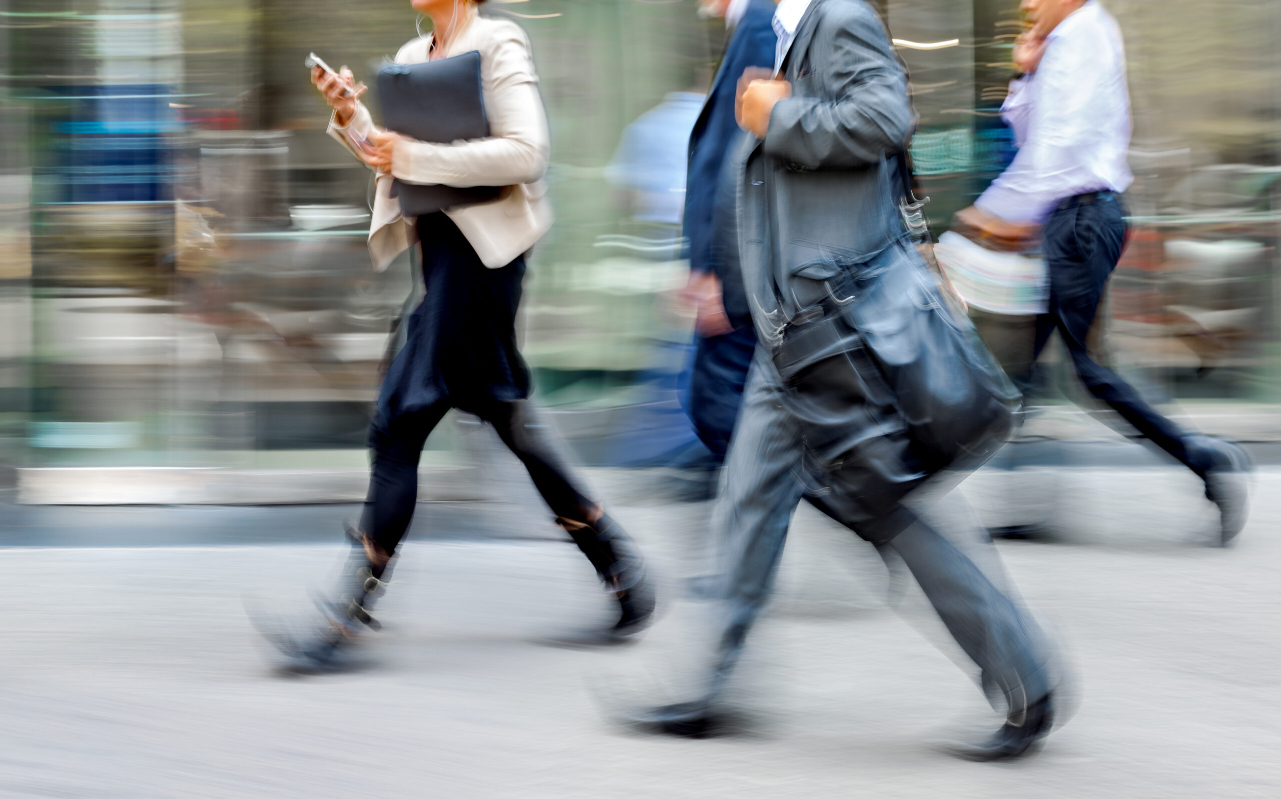 group of business people in the street sidewalk